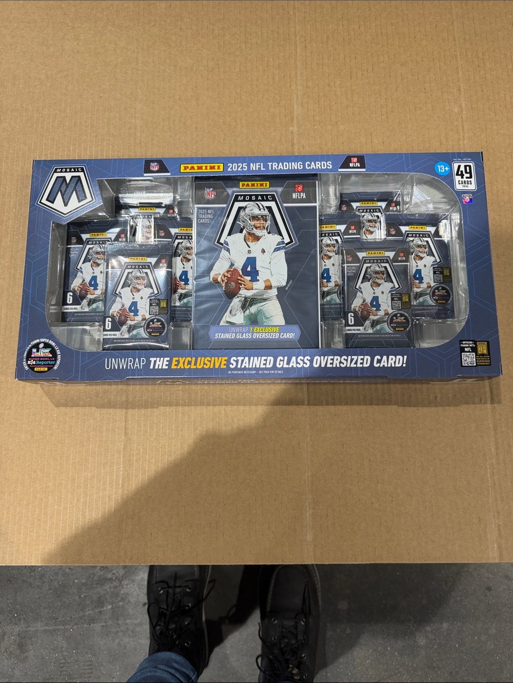 Panini Mosaic NFL Trading Card Box - Blue, White & Gray